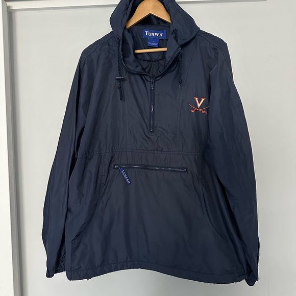 University of Virginia Navy Windbreaker‎ with Hood - Picture 1 of 7